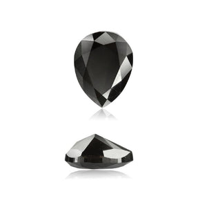 0.87 Cts Natural Fancy Black Diamond AAA Quality Pear Cut