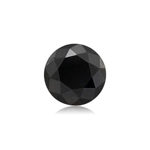 1.49 Cts Treated Fancy Black Diamond AA Quality Round Cut