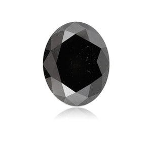 7.07 Cts Natural Fancy Black Diamond AAA Quality Oval Cut