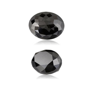 7.07 Cts Natural Fancy Black Diamond AAA Quality Oval Cut