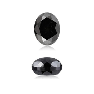 7.07 Cts Natural Fancy Black Diamond AAA Quality Oval Cut