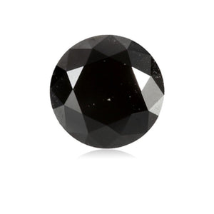 0.35 Cts Treated Fancy Black Diamond AAA Quality Round Cut