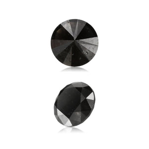 0.31 Cts Treated Fancy Black Diamond AAA Quality Round Cut