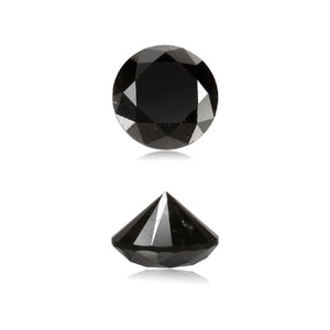 0.31 Cts Treated Fancy Black Diamond AAA Quality Round Cut