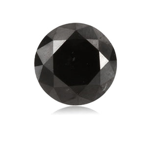 0.35 Cts Treated Fancy Black Diamond AAA Quality Round Cut