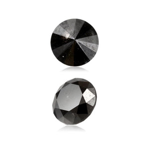 0.35 Cts Treated Fancy Black Diamond AAA Quality Round Cut