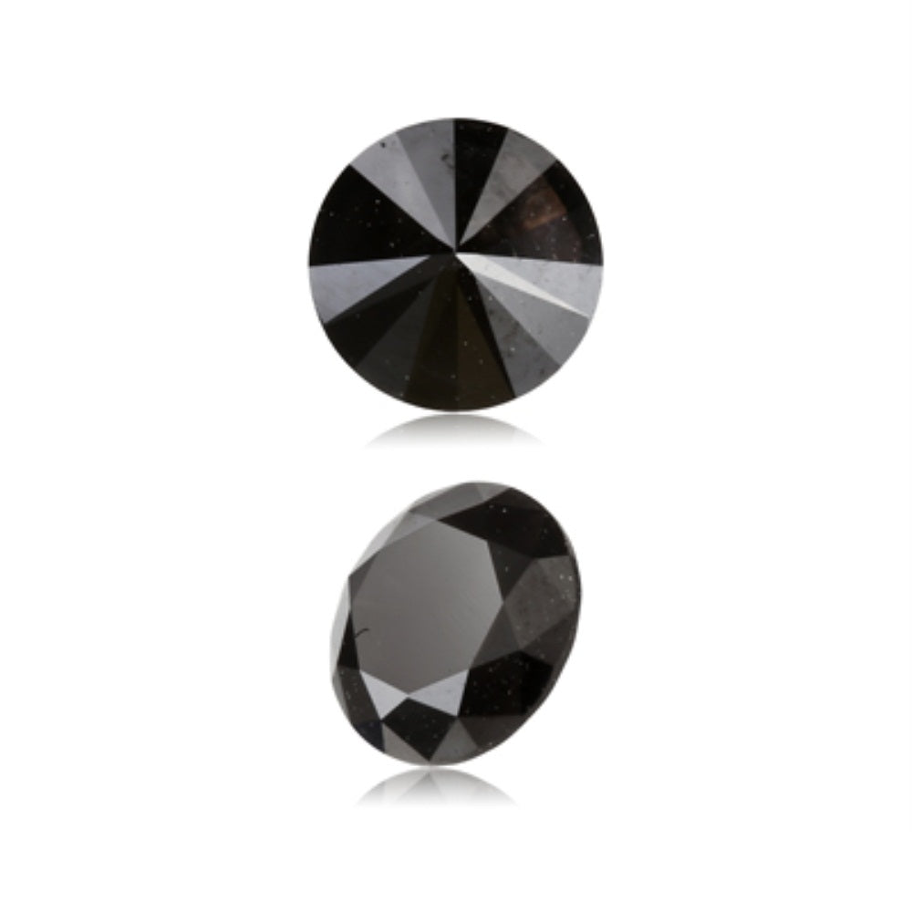 0.31 Cts Treated Fancy Black Diamond AAA Quality Round Cut