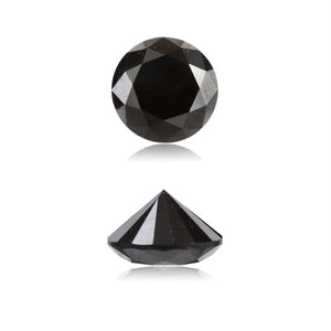 0.31 Cts Treated Fancy Black Diamond AAA Quality Round Cut