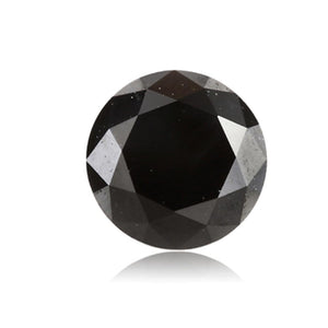 0.33 Cts Treated Fancy Black Diamond AAA Quality Round Cut