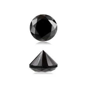 0.38 Cts Treated Fancy Black Diamond AAA Quality Round Cut