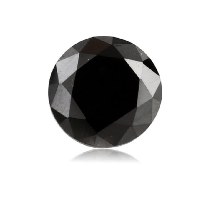 0.38 Cts Treated Fancy Black Diamond AAA Quality Round Cut