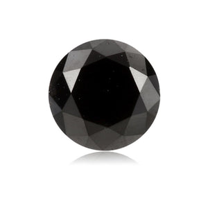 0.45 Cts Treated Fancy Black Diamond AAA Quality Round Cut