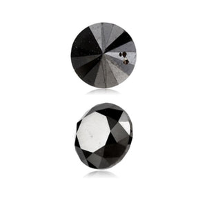0.45 Cts Treated Fancy Black Diamond AAA Quality Round Cut