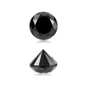 0.45 Cts Treated Fancy Black Diamond AAA Quality Round Cut