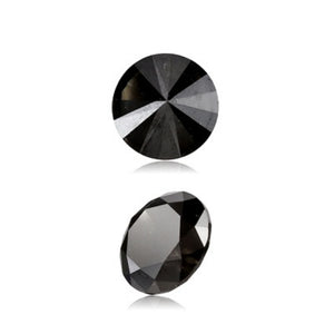 0.42 Cts Treated Fancy Black Diamond AAA Quality Round Cut