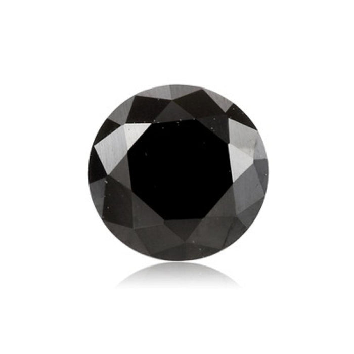 0.45 Cts Treated Fancy Black Diamond AAA Quality Round Cut