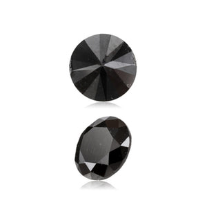 0.45 Cts Treated Fancy Black Diamond AAA Quality Round Cut