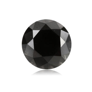 0.48 Cts Treated Fancy Black Diamond AAA Quality Round Cut