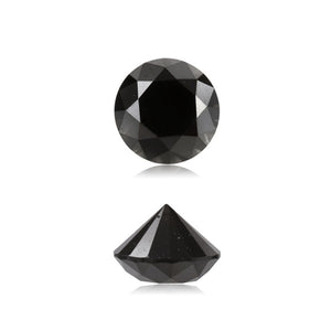 0.48 Cts Treated Fancy Black Diamond AAA Quality Round Cut