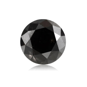 0.49 Cts Treated Fancy Black Diamond AAA Quality Round Cut