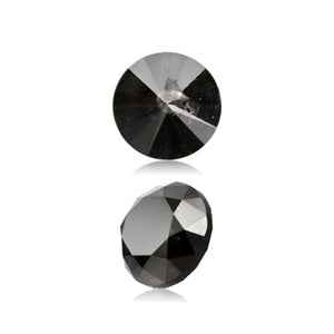 0.66 Cts Treated Fancy Black Diamond AAA Quality Round Cut
