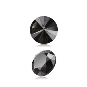 0.56 Cts Treated Fancy Black Diamond AAA Quality Round Cut