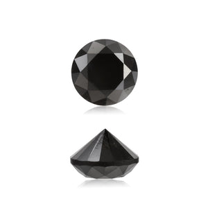 0.56 Cts Treated Fancy Black Diamond AAA Quality Round Cut