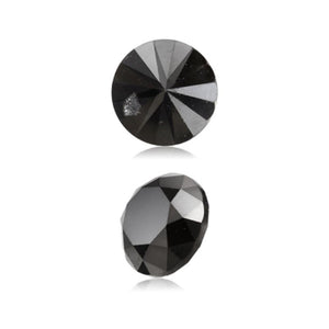 0.74 Cts Treated Fancy Black Diamond AAA Quality Round Cut