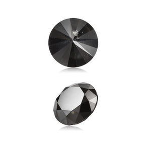0.61 Cts Treated Fancy Black Diamond AAA Quality Round Cut
