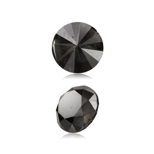 0.78 Cts of 5.24-5.28x4.10 mm GIA Certified AAA Round Cut ( 1 pc ) Loose Treated Fancy Black Diamond