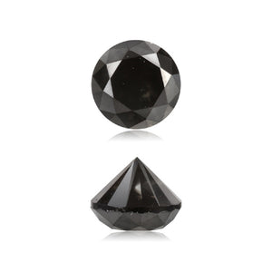 0.78 Cts of 5.24-5.28x4.10 mm GIA Certified AAA Round Cut ( 1 pc ) Loose Treated Fancy Black Diamond