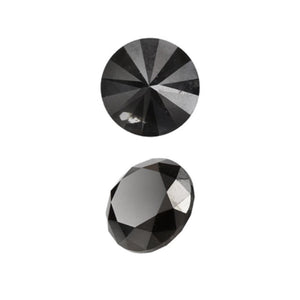 0.71 Cts Treated Fancy Black Diamond AAA Quality Round Cut