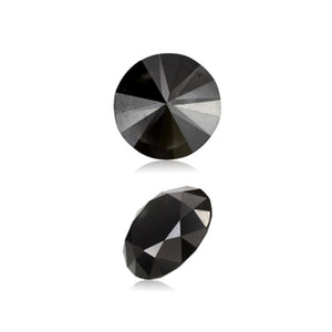 0.54 Cts Treated Fancy Black Diamond AAA Quality Round Cut