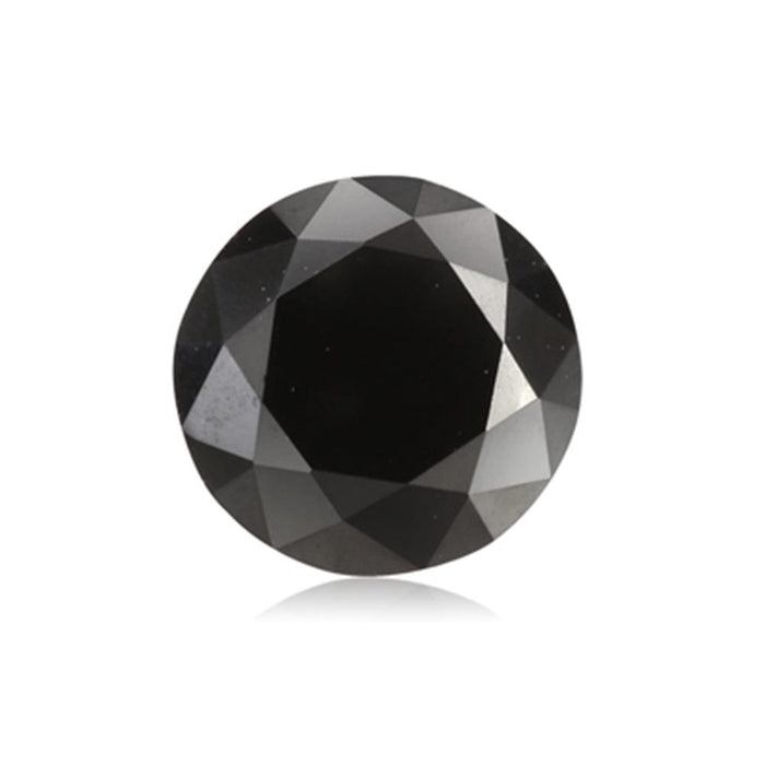 0.54 Cts Treated Fancy Black Diamond AAA Quality Round Cut
