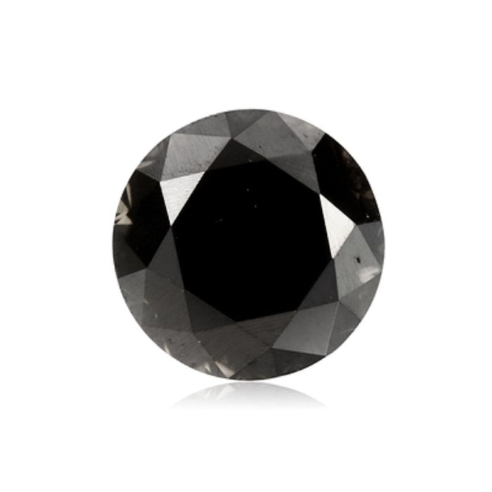 0.94 Cts Treated Fancy Black Diamond AAA Quality Round Cut