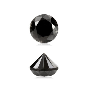 0.94 Cts Treated Fancy Black Diamond AAA Quality Round Cut