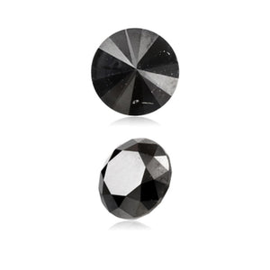 0.50 Cts Treated Fancy Black Diamond AAA Quality Round Cut