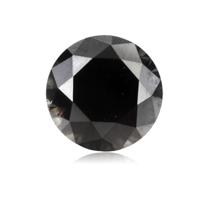 0.50 Cts Treated Fancy Black Diamond AAA Quality Round Cut