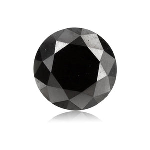 0.54 Cts Treated Fancy Black Diamond AAA Quality Round Cut