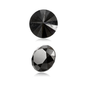 0.54 Cts Treated Fancy Black Diamond AAA Quality Round Cut