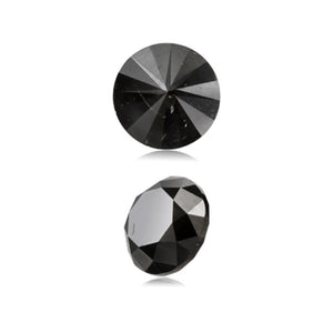 0.57 Cts Treated Fancy Black Diamond AAA Quality Round Cut