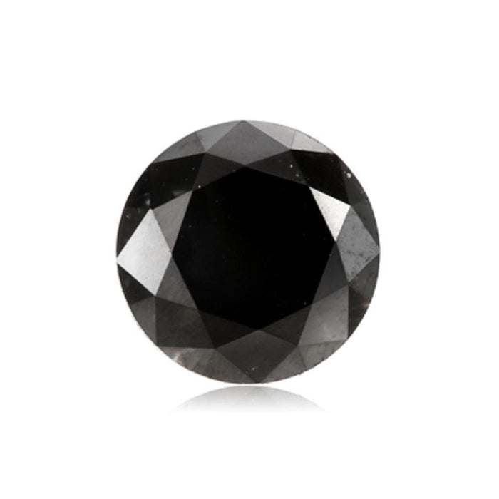0.60 Cts Treated Fancy Black Diamond AAA Quality Round Cut