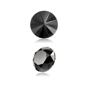 0.43 Cts Treated Fancy Black Diamond AAA Quality Round Cut