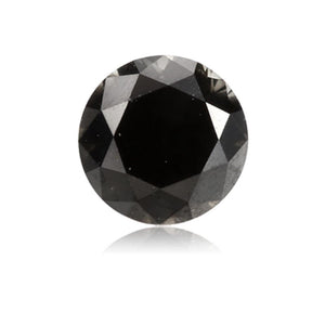 0.36 Cts Treated Fancy Black Diamond AAA Quality Round Cut