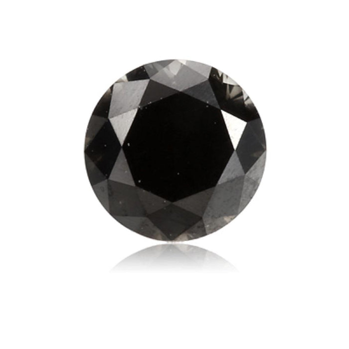 0.36 Cts Treated Fancy Black Diamond AAA Quality Round Cut