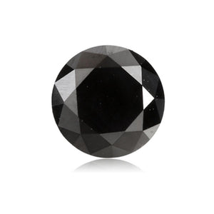 0.37 Cts Treated Fancy Black Diamond AAA Quality Round Cut