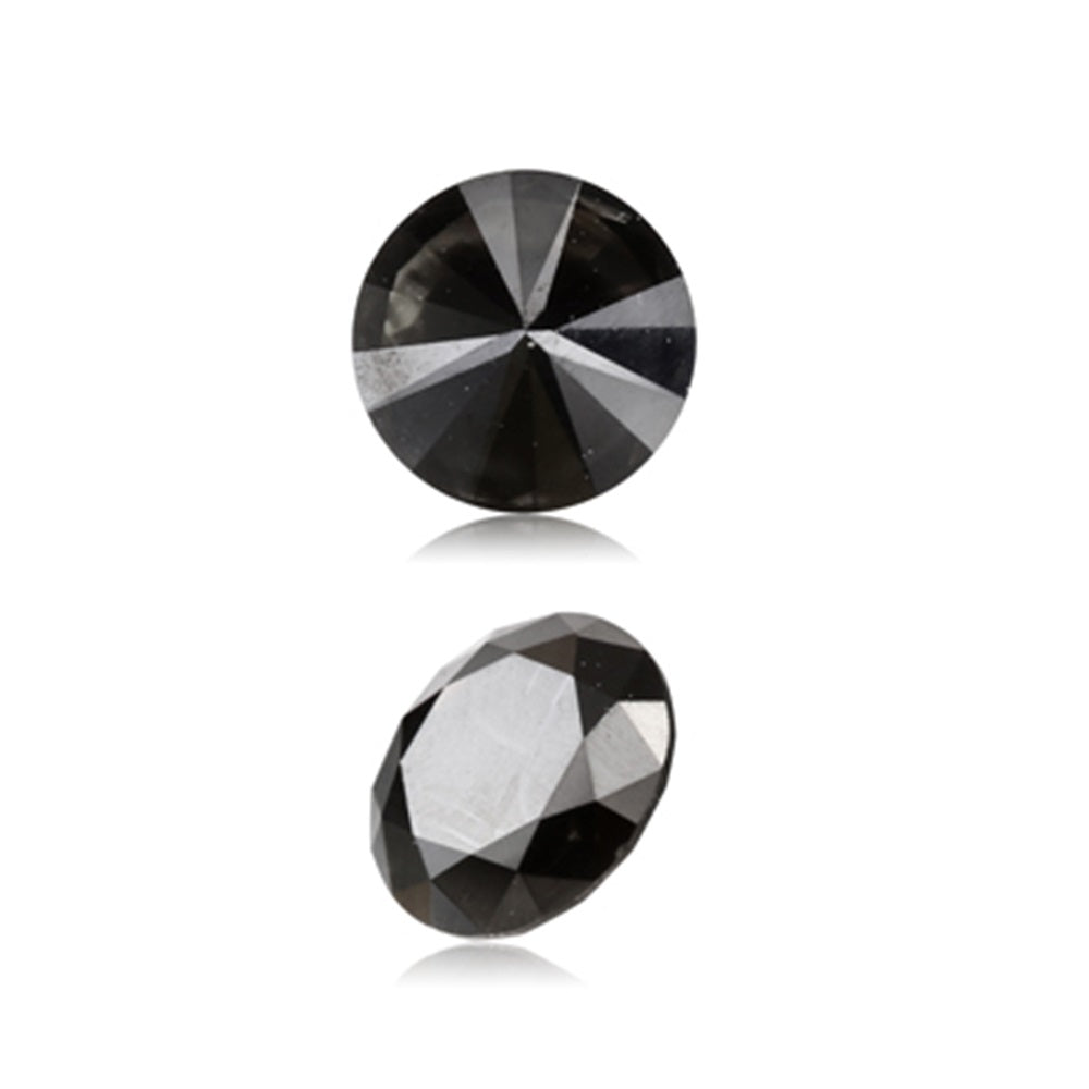 0.37 Cts Treated Fancy Black Diamond AAA Quality Round Cut