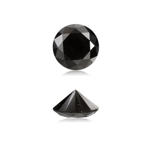 0.37 Cts Treated Fancy Black Diamond AAA Quality Round Cut