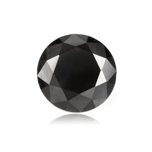 0.45 Cts Treated Fancy Black Diamond AAA Quality Round Cut