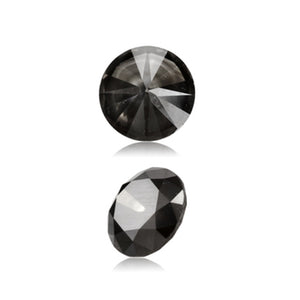 0.47 Cts Treated Fancy Black Diamond AAA Quality Round Cut